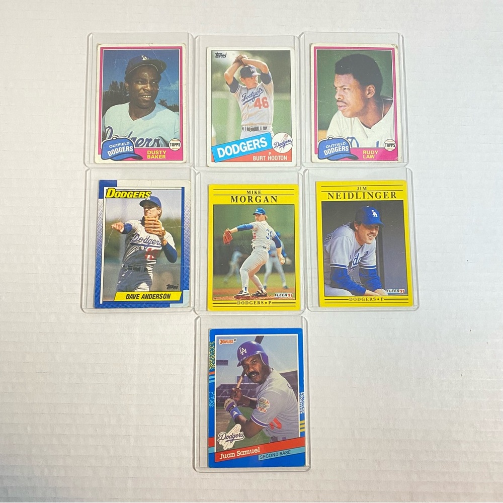 Dodgers Baseball Cards lot of 7 | Vintage